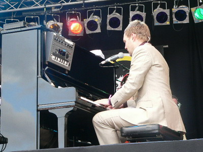 David Gray on the piano